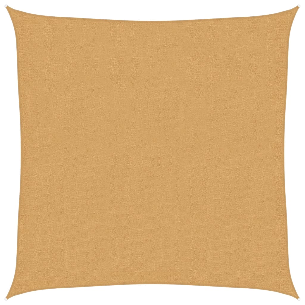 Sunshade Sail 160 g/m² Square Sand 3.6x3.6 m HDPE