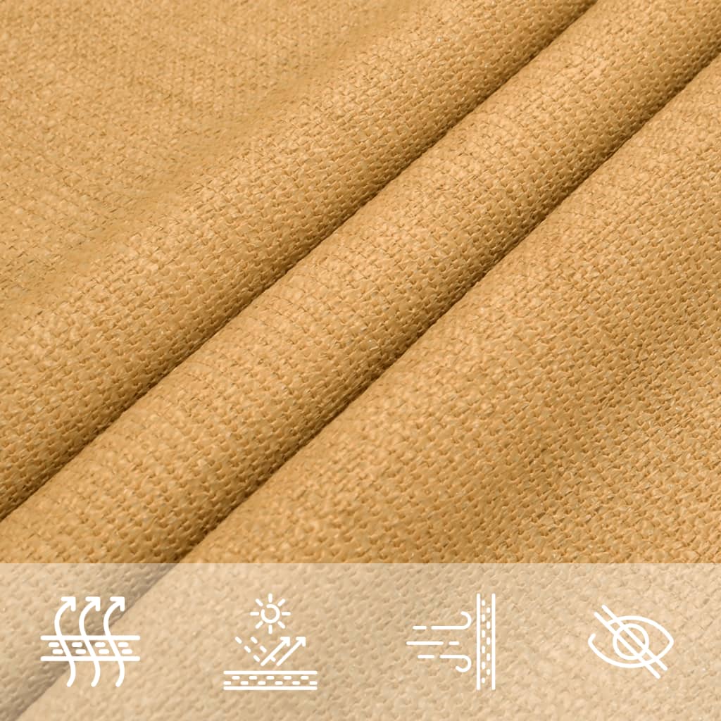 Sunshade Sail 160 g/m² Square Sand 6x6 m HDPE