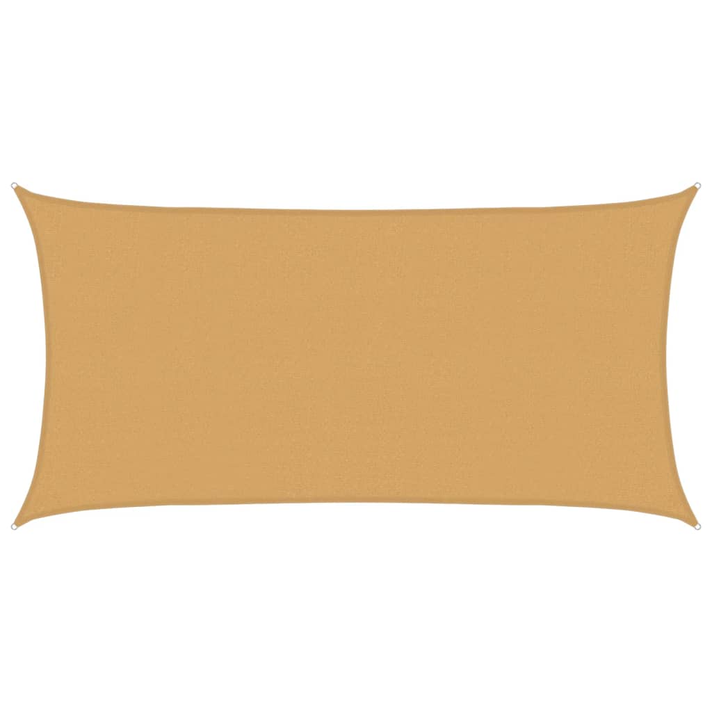 Sunshade Sail 160 g/m² Rectangular Sand 2.5x5 m HDPE