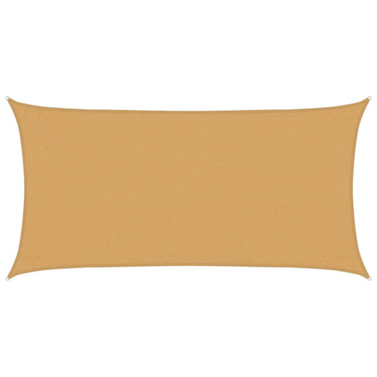 Sunshade Sail 160 g/m² Rectangular Sand 3x6 m HDPE
