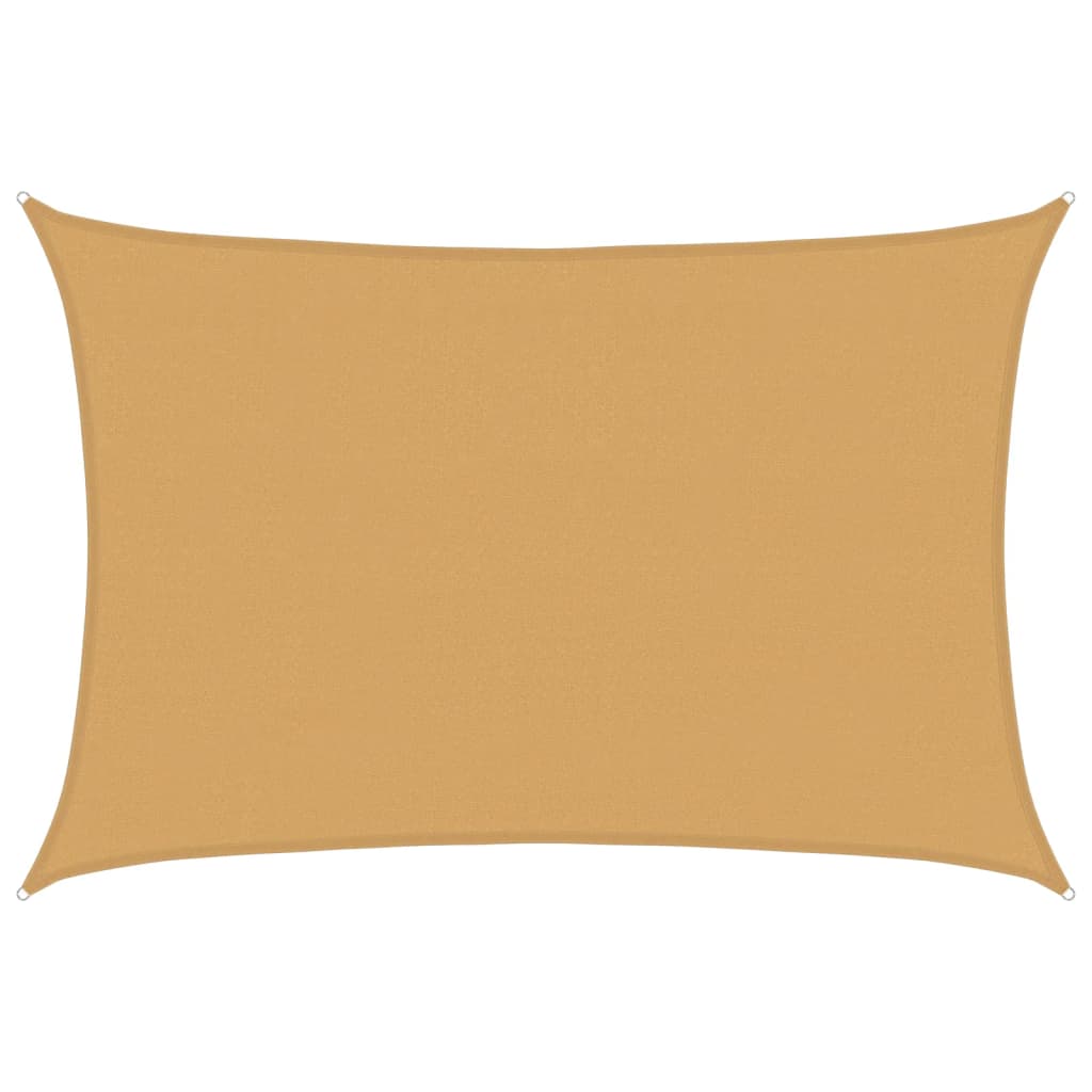 Sunshade Sail 160 g/m² Rectangular Sand 4x6 m HDPE