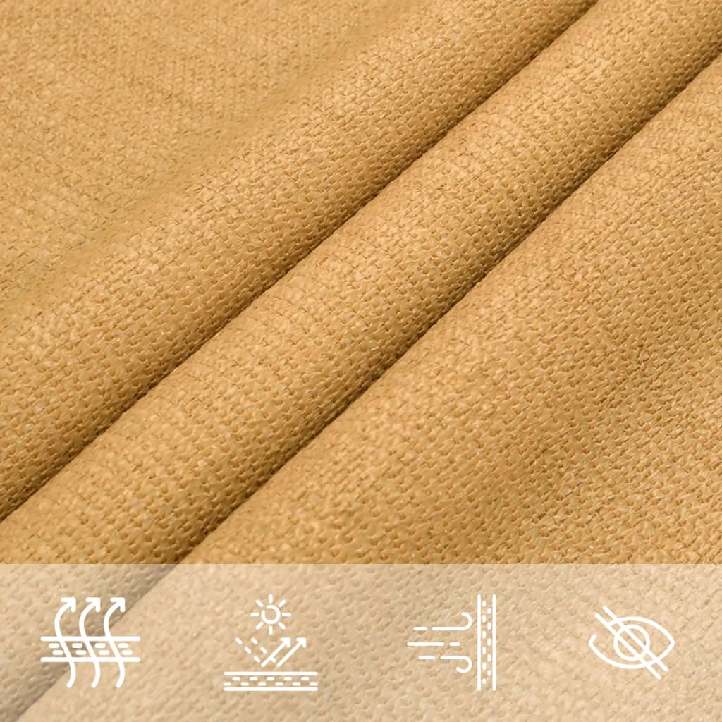 Sunshade Sail 160 g/m² Rectangular Sand 4x6 m HDPE