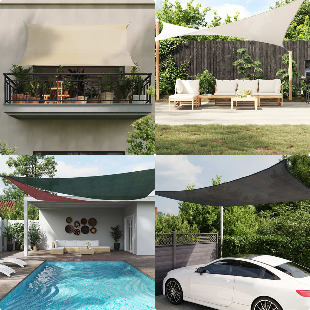 Sunshade Sail 160 g/m² Rectangular Sand 4x6 m HDPE