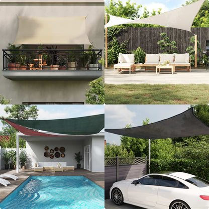 Sunshade Sail 160 g/m² Rectangular Sand 4x6 m HDPE