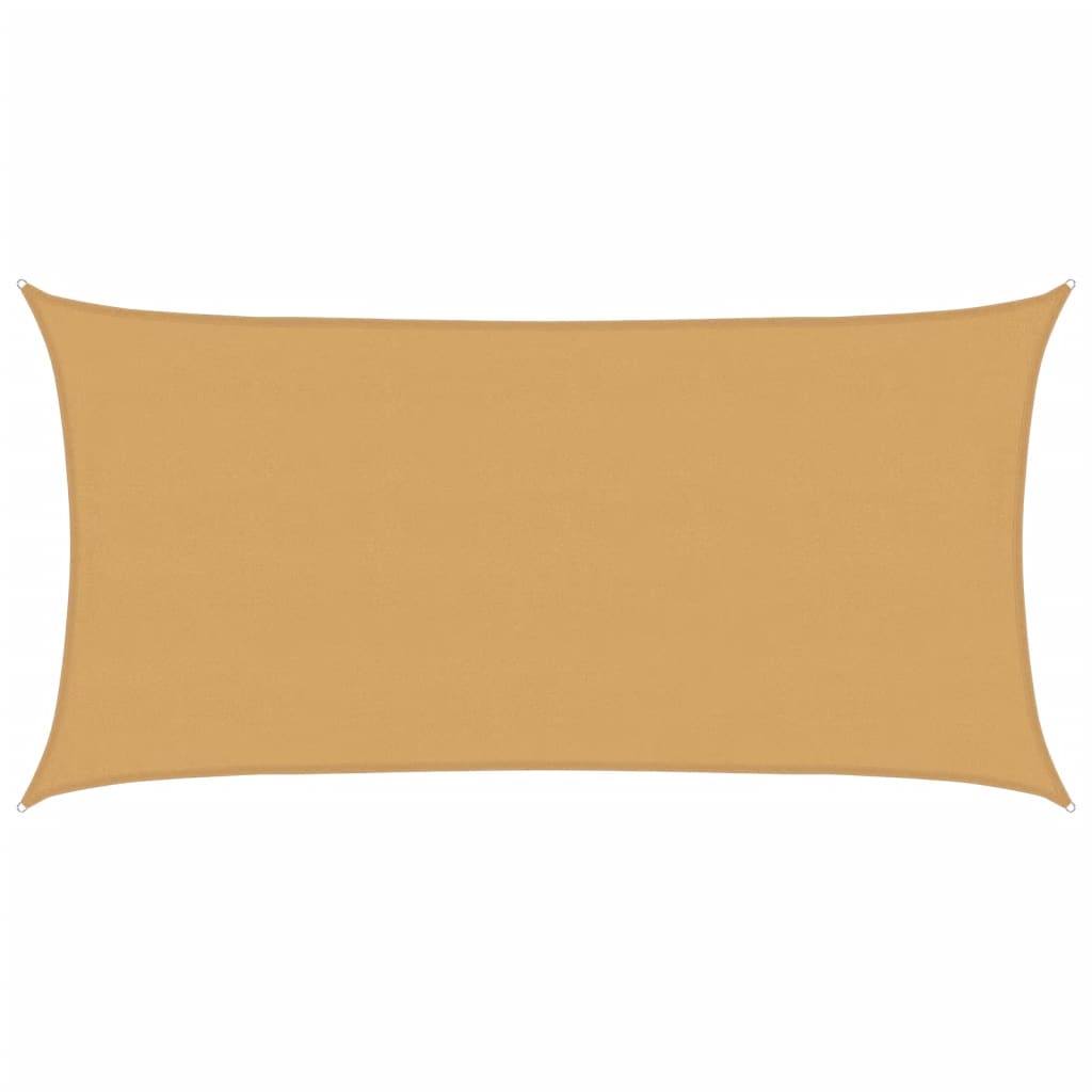 Sunshade Sail 160 g/m² Rectangular Sand 4x7 m HDPE