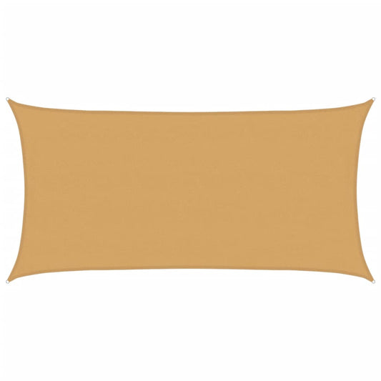 Sunshade Sail 160 g/m² Rectangular Sand 4x7 m HDPE