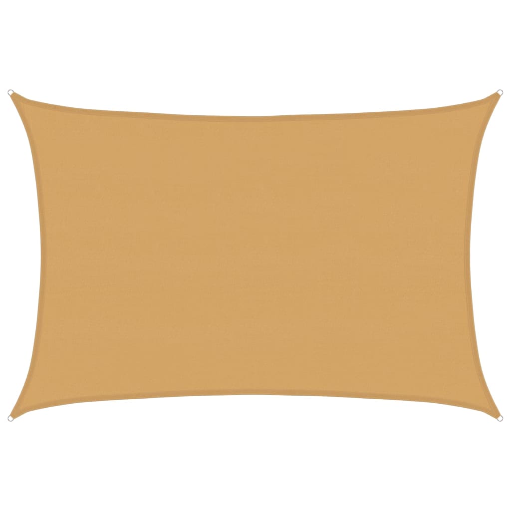Sunshade Sail 160 g/m² Rectangular Sand 5x6 m HDPE