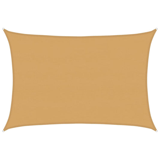 Sunshade Sail 160 g/m² Rectangular Sand 5x6 m HDPE