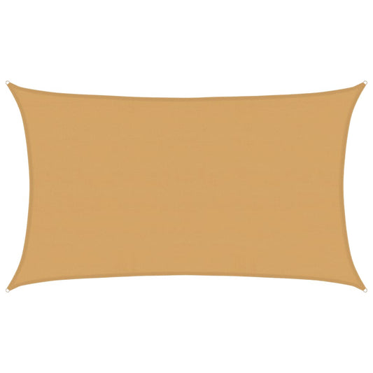 Sunshade Sail 160 g/m² Rectangular Sand 5x8 m HDPE