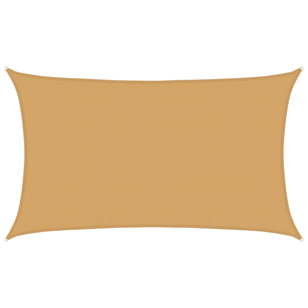 Sunshade Sail 160 g/m² Rectangular Sand 5x8 m HDPE
