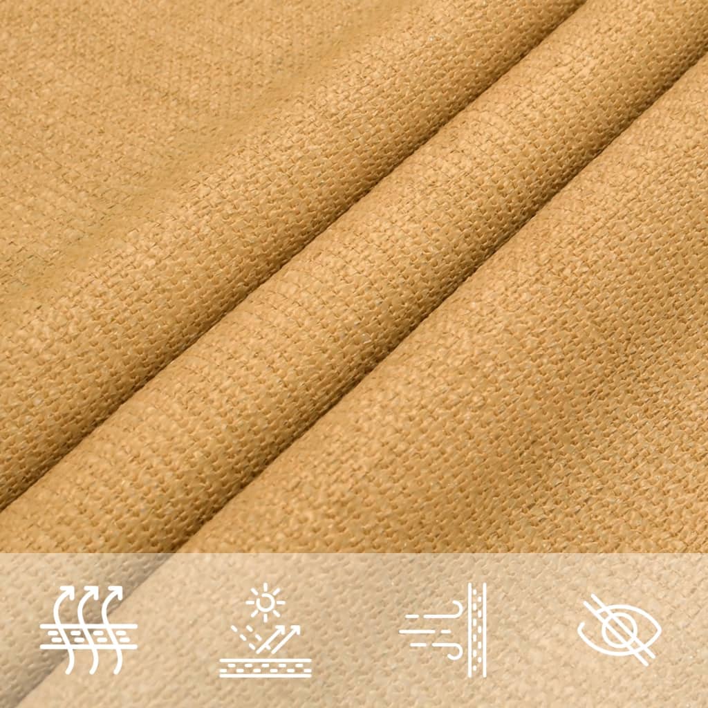 Sunshade Sail 160 g/m² Rectangular Sand 5x8 m HDPE