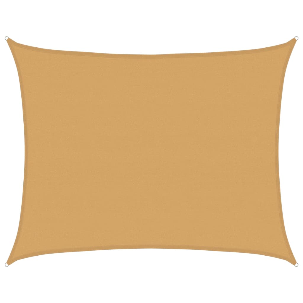Sunshade Sail 160 g/m² Rectangular Sand 6x8 m HDPE