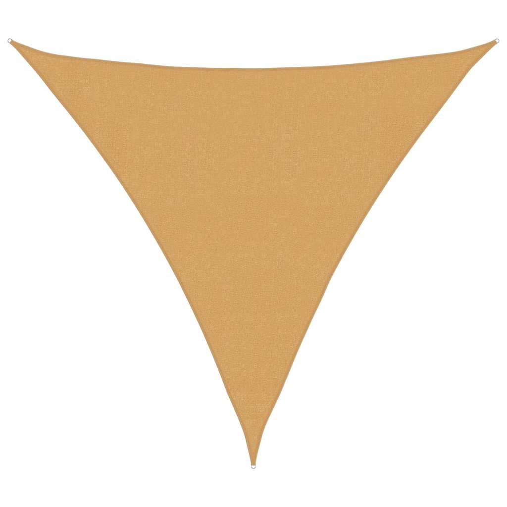 Sunshade Sail 160 g/m² Triangular Sand 3.6x3.6x3.6 m HDPE