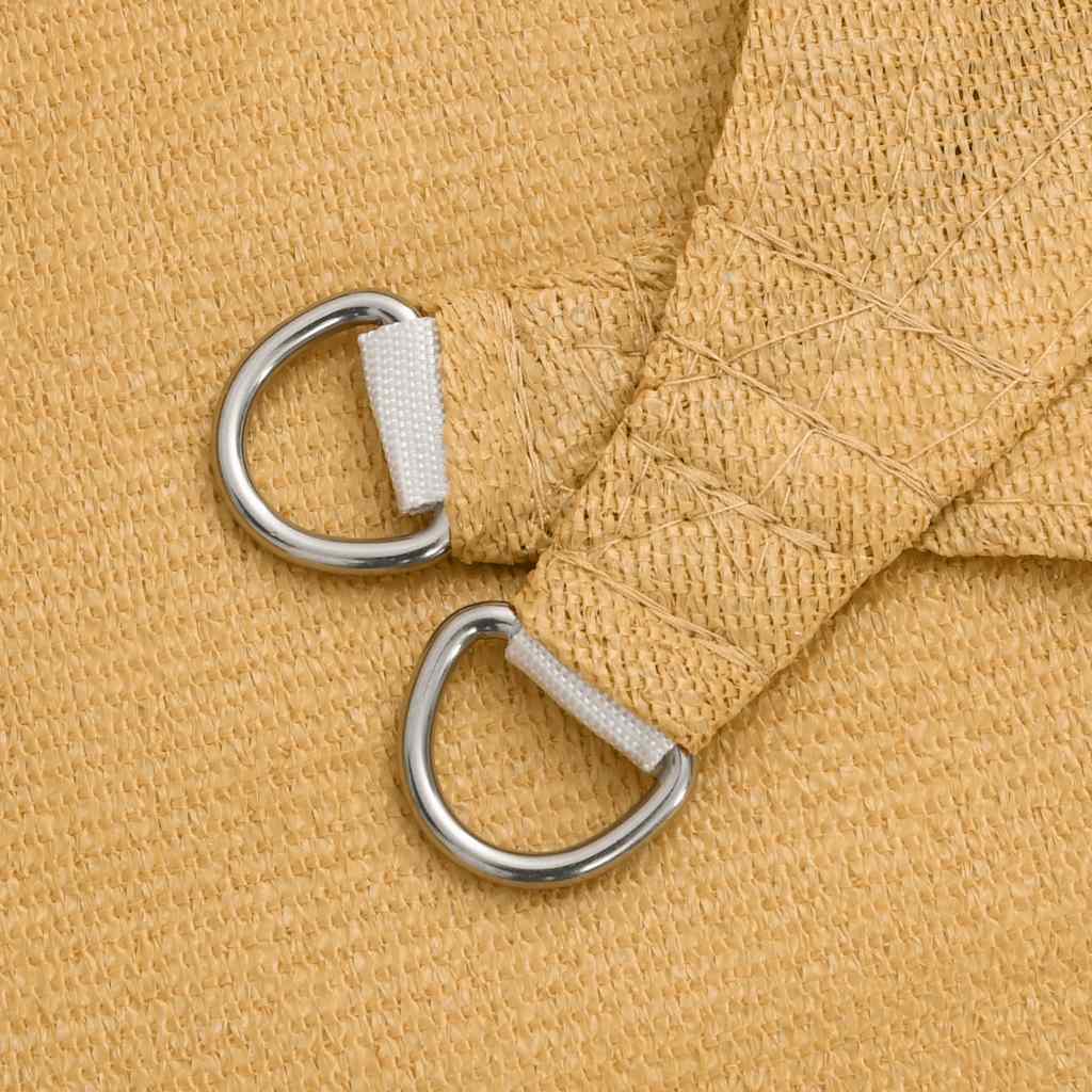 Sunshade Sail 160 g/m² Triangular Sand 3.6x3.6x3.6 m HDPE