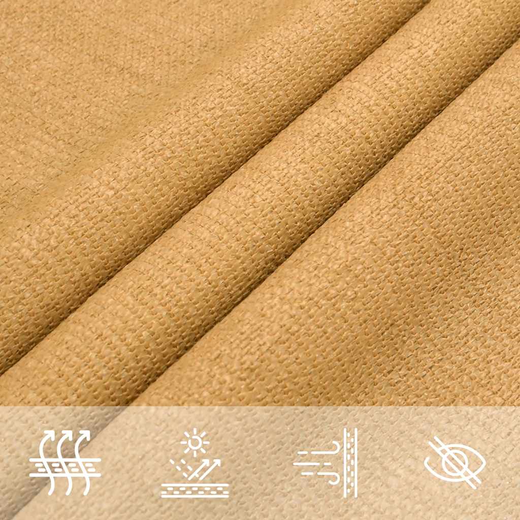 Sunshade Sail 160 g/m² Triangular Sand 3x4x5 m HDPE