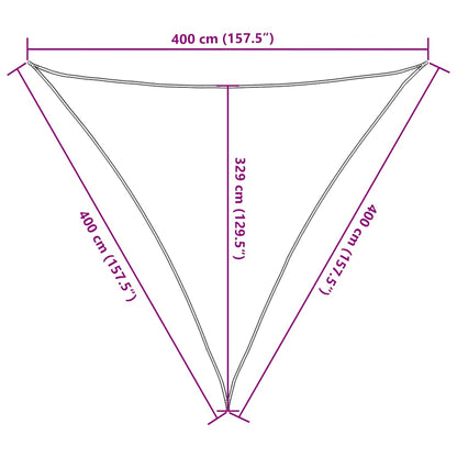 Sunshade Sail 160 g/m² Triangular Sand 4x4x4 m HDPE