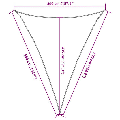 Sunshade Sail 160 g/m² Triangular Sand 4x5x5 m HDPE