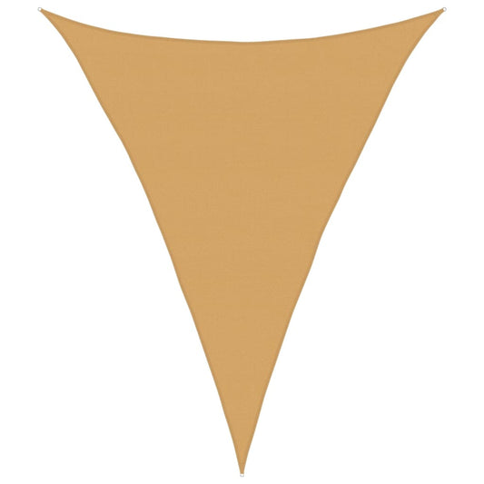 Sunshade Sail 160 g/m² Triangular Sand 5x7x7 m HDPE