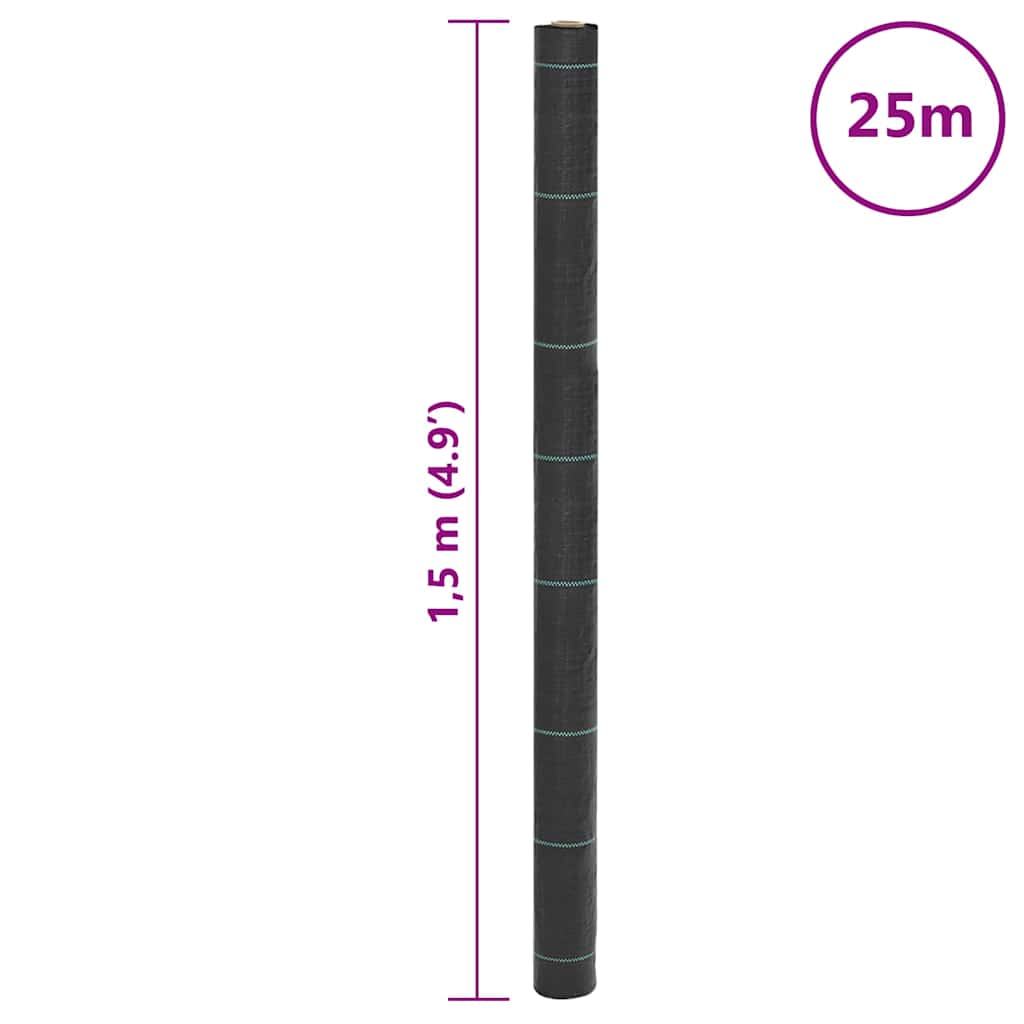 Weed Membrane Black 1,5x25 m PP