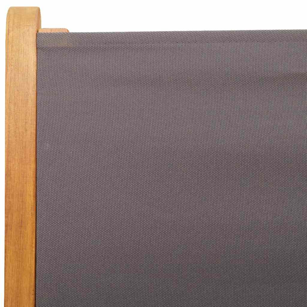 Reclining Folding Chairs 8 pcs Anthracite Fabric and Solid Wood