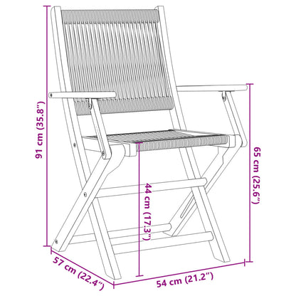 Folding Garden Chairs 6 pcs Beige Solid Wood Acacia