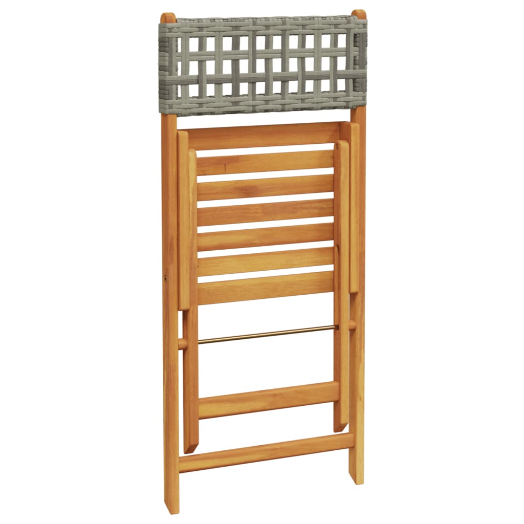 Garden Chair | Set of 8 | Grey | Solid Acacia wood | Standard