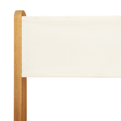 Garden Chair | Set of 8 | Cream White | Solid Acacia Wood | Standard