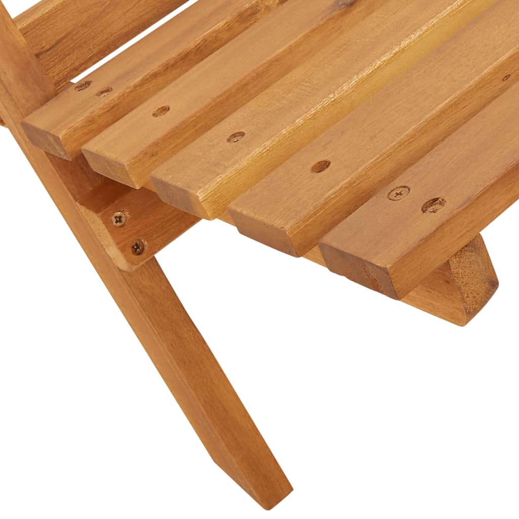 Folding Garden Chairs 8 pcs Beige Solid Wood Acacia