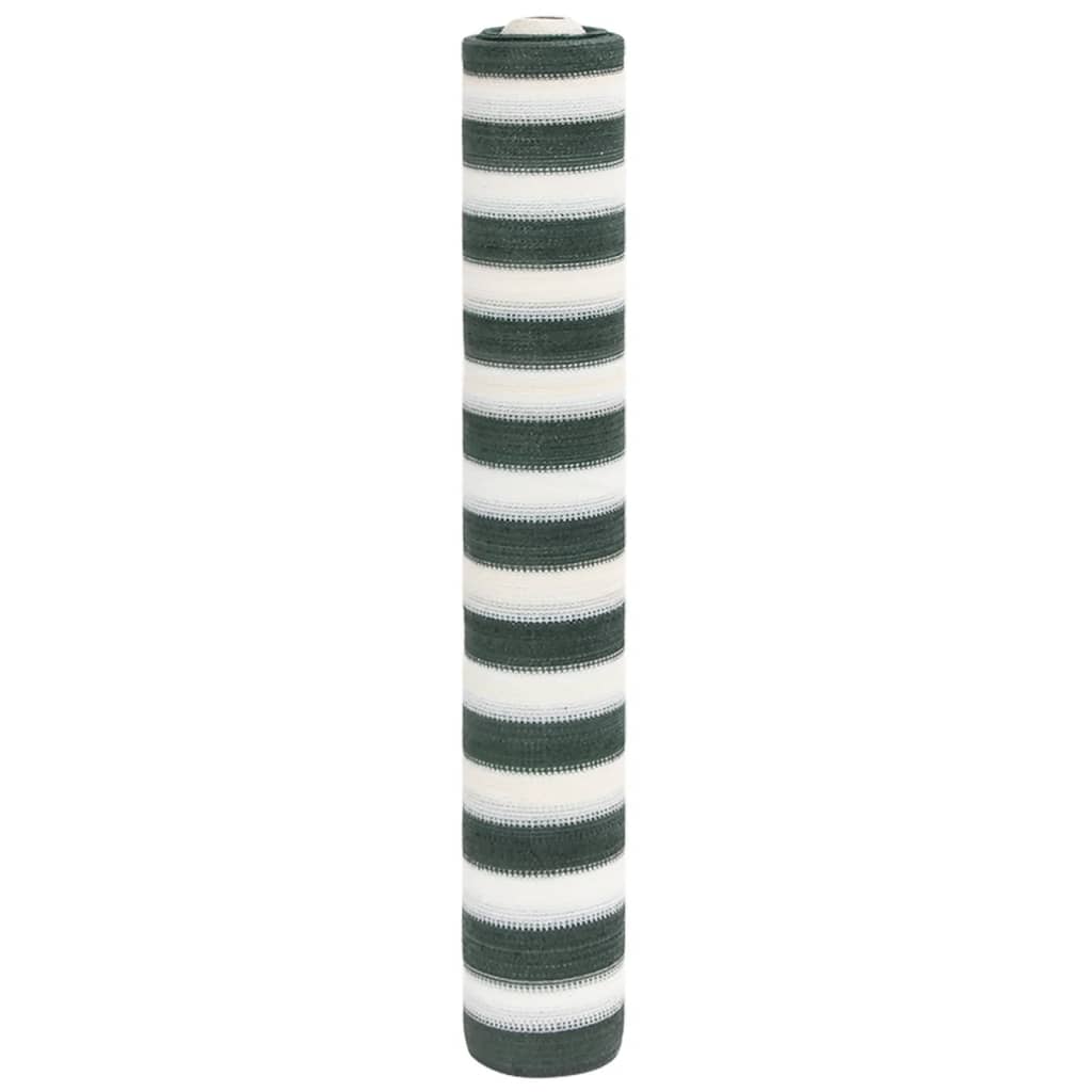 Privacy Net Green and White 1,5x25 m HDPE 150 g/m²