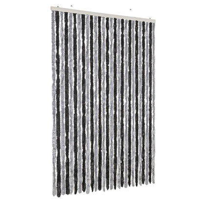 Fly Curtain Grey and Black 118x220 cm Chenille