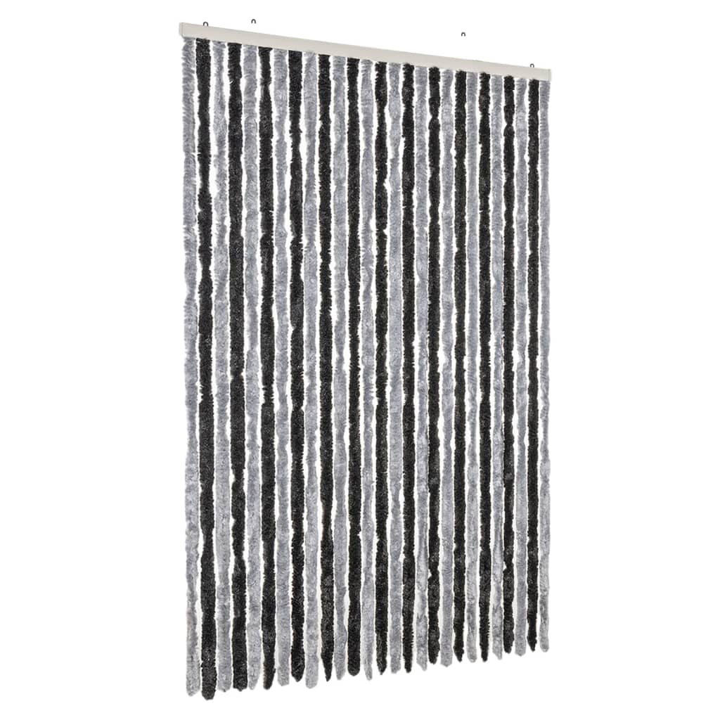Fly Curtain Grey and Black 118x220 cm Chenille