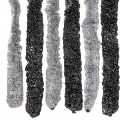 Fly Curtain Grey and Black 118x220 cm Chenille