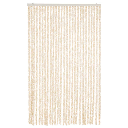 Fly Curtain Beige and White 118x220 cm Chenille