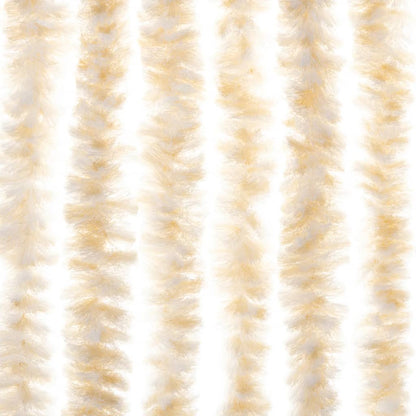 Fly Curtain Beige and White 118x220 cm Chenille