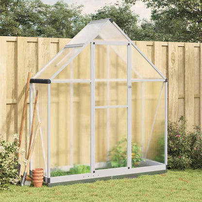 Greenhouse with Base Frame Silver 169x58x202 cm Aluminium
