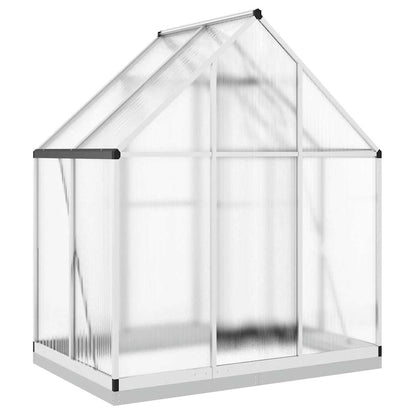 Greenhouse with Base Frame Silver 169x114x202 cm Aluminium