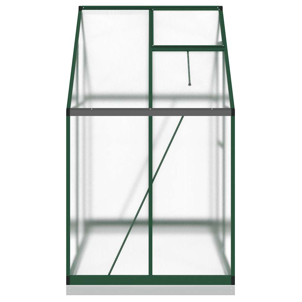 Greenhouse with Base Frame Green 169x114x202 cm Aluminium