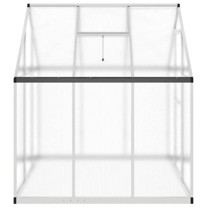 Greenhouse with Base Frame Silver 169x169x195 cm Aluminium