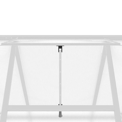 Greenhouse with Base Frame Silver 169x169x195 cm Aluminium