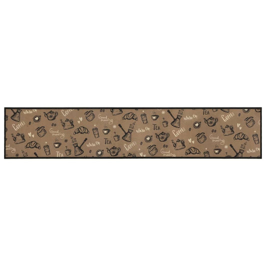 Kitchen Rug Washable Morning Brown 60x300 cm Velvet