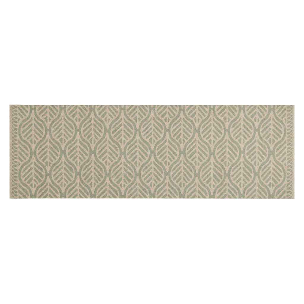 Kitchen Rug Washable Leaves 60x180 cm Velvet