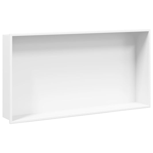 Shower Niche Matt White 62x32x9 cm Stainless Steel