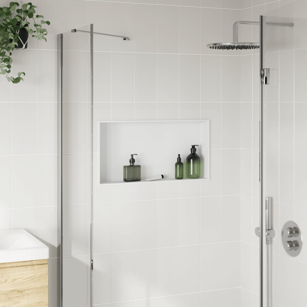 Shower Niche Matt White 62x32x9 cm Stainless Steel