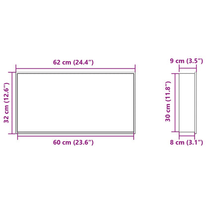 Shower Niche Matt White 62x32x9 cm Stainless Steel