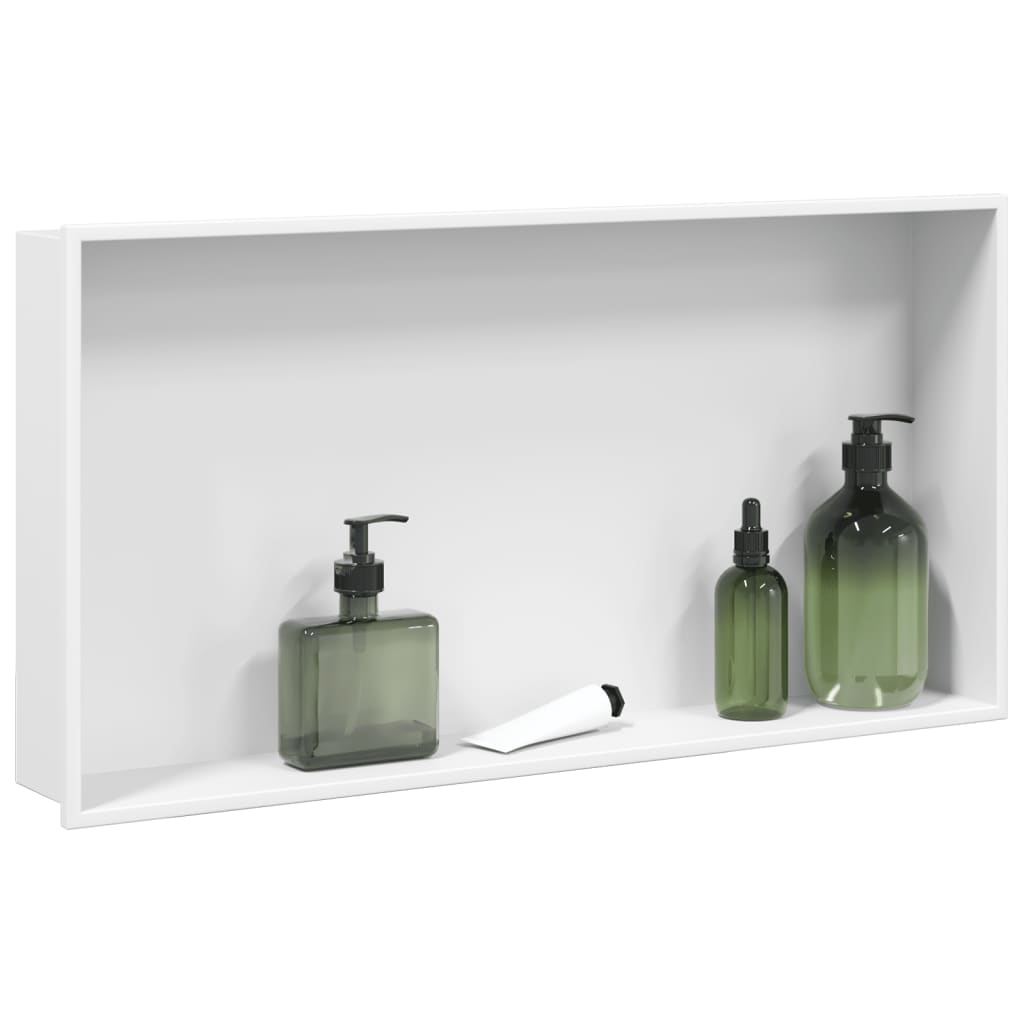 Shower Niche Matt White 62x32x9 cm Stainless Steel
