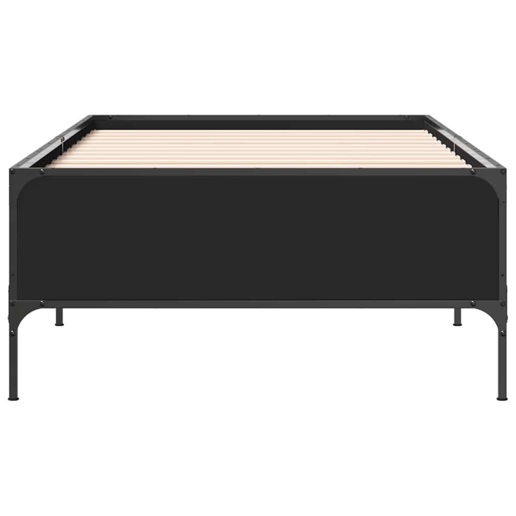 Bed Frame without Mattress Black 90x200 cm