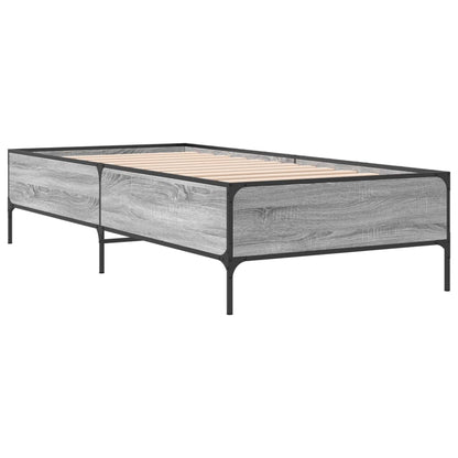 Bed Frame without Mattress Grey Sonoma 90x200 cm