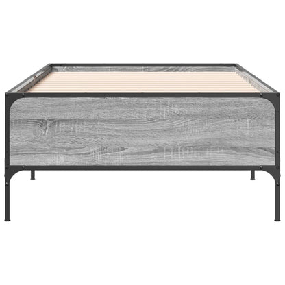 Bed Frame without Mattress Grey Sonoma 90x200 cm