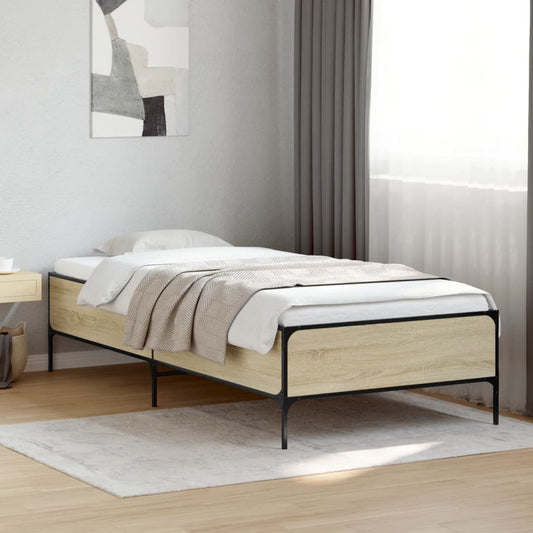 Bed Frame without Mattress Sonoma Oak 90x190 cm