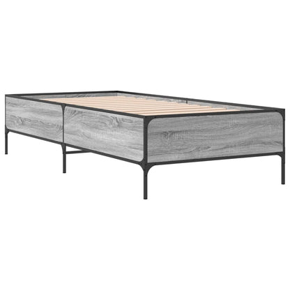 Bed Frame without Mattress Grey Sonoma 90x190 cm Single